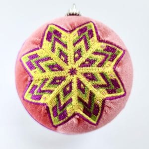 Ялинкова куля Алатир, 10 см, кораловий