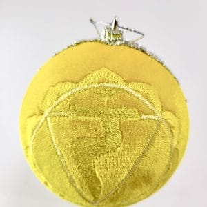 Ялинкова куля Жовта Чакра, 10 см