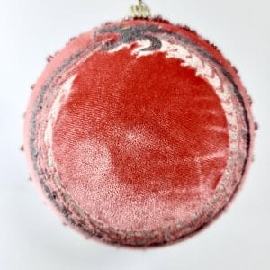 Ялинкова куля Уроборос, 12 см, коралова