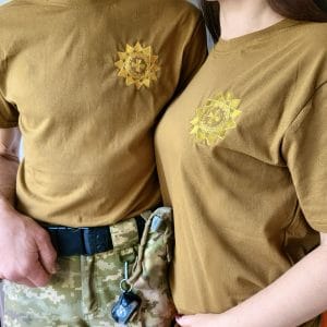 Футболка-оберіг Tiferet-NF з вишитим символом Зірка Ерцгамми колір кайот