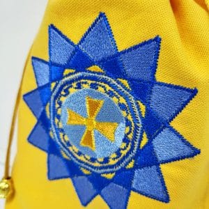 жовтий мішечок для карт Таро Зірка Ерцгамми