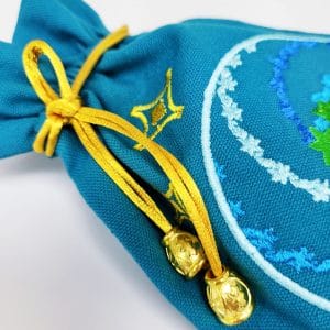 Мішечок для трав і карт Таро Ріст і Здобуття темно-бірюзовий котон