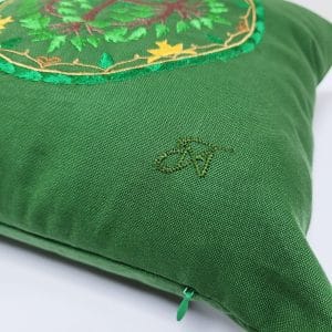 Подушка для хребта символ Дерево Життя зелена