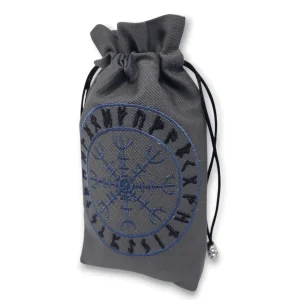 мішечок для таро рун і амулетів темно сірий котон оберіг